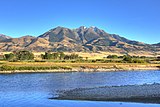 Emigrant Peak viewed from Rivers Bend Ranch near the town of Emigrant