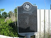 Marker on Loop 541 gives the history of Kendleton