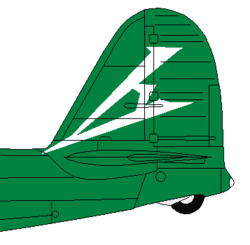 Sentain käyttämän Ki-45 koneen pyrstö tunnuksineen, joka oli käytössä syyskuusta 1944 kevääseen 1945.