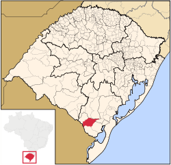Location in Rio Grande do Sul state