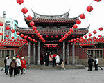 Typical Hoklo architecture styled Lukang Longshan Temple in Lukang city.