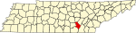 State map highlighting Sequatchie County