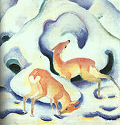 Franz Marc Corzo en la nieve, 1911