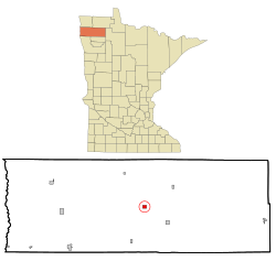 Location of Newfolden, Minnesota