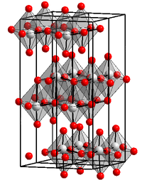 Kristallstruktur von Molybdän(VI)-oxid