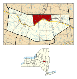 Location in Montgomery County and the state of New York.