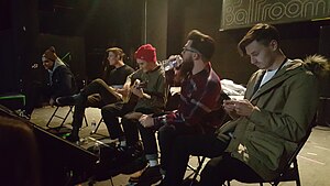 Neck Deep playing a VIP acoustic set in Cleveland, Ohio, US