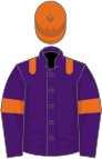 Purple, orange epaulets and armlets, orange cap