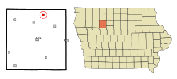Location of Plover, Iowa