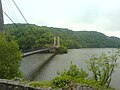 Hängebrücke über den Tardes zwischen Budelière und Évaux-les-Bains