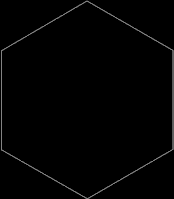 Regular hexagon tiled with infinite copies of itself