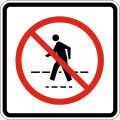 R-11-1b No pedestrian crossing