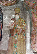 L'empereur Andronic II Paléologue accordant des privilèges au monastère Saint-Jean-le-Précurseur (fresque du XIVe siècle sur un mur du catholicon).