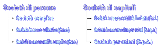 Tipi di società