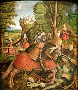 San Jorge matando al dragón, de Leonhard Beck, ca. 1515.