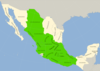 Symphyotrichum moranense distribution map: Mexico — Aguascalientes, Chihuahua, Distrito Federal, Durango, Guanajuato, Guerrero, Hidalgo, Jalisco, México, Michoacán, Morelos, Nayarit, Oaxaca, Puebla, Querétaro, San Luis Potosí, Sinaloa, Tlaxcala, Veracruz, and Zacatecas.