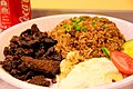 Tapsilog, a common breakfast meal in the Philippines.