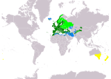 Aire de répartition du Merle noir