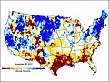 Image 40National map of groundwater and soil moisture in the United States. It shows the very low soil moisture associated with the 2011 fire season in Texas. (from Wildfire)