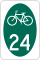 New York State Bicycle Route 24 marker