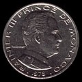 Image 311978 Monégasque franc coin with an effigy of Rainier III (from Monaco)