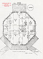 First floor plan taken from the original blueprints thought to have been used.