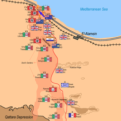 Operation Supercharge begins, 9th Australian fails to break through: 11:00 p.m. 31 October 1942