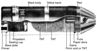 40-mm-Patrone für die Kanone Ho-301, welche in der Ki-44 und 45 verbaut wurde