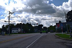 Looking west on Illinois Route 173 in Alden