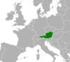 Location map for Austria and Liechtenstein.