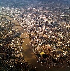 Aerial view of the City of London, 2011