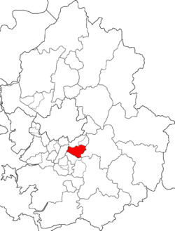 Map of Gyeonggi highlighting Bundang-gu.