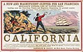 Image 55Advertisement for sailing to California, c. 1850. (from History of California)