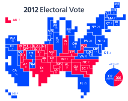 2012년 미국 대통령 선거 결과 카토그램, 선거인단을 면적으로 표시