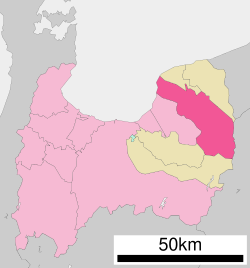 Location of Kurobe in Toyama Prefecture