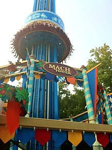 Mach Tower at Busch Gardens Williamsburg.