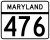 Maryland Route 476 marker