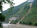 Trial hydroelectric installation, Salween River gorge, Yunnan province.