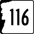 New Hampshire Route 116 marker