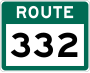 Route 332 marker