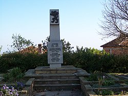 Photo of the monument of fallen liberators in the center of the village