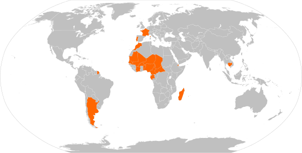 Pays opérateurs du MH-1521.