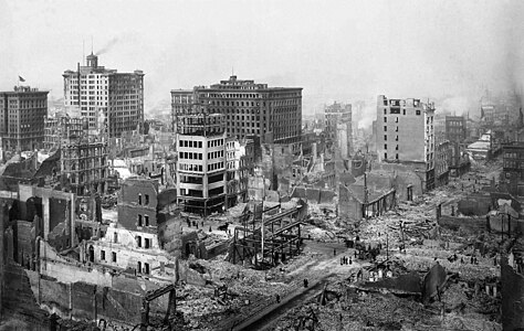 Aftermath of the 1906 San Francisco earthquake, by Chadwick, H. D (restored by Yann)