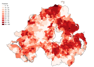 Percentage of population who are Protestant