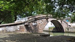 Puji Bridge in the town.