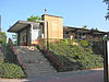 Station Soest Zuid, station uit 1898 vervangen door wederopbouwstation type Vierlingsbeek, betonskelet met stalen ramen en gele stenen