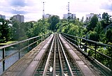 Gamla järnvägsbron efter stängningen 1996