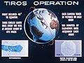 Graphic of TIROS-2 orbital path and examples of data products.