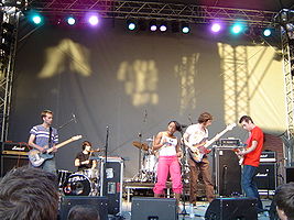 The Go! Team playing in Stockholm, 2004