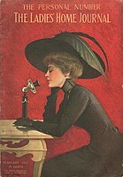 The Girl at the Telephone, cover, The Ladies' Home Journal, February, 1912